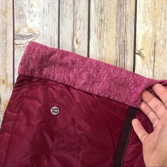 Lululemon Down For a Run Puffer Vest Berry Color - Picture 6 of 7
